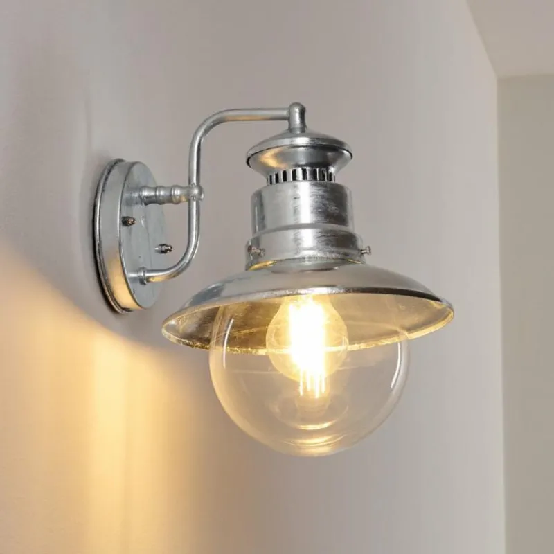 hofstein Applique murale d'extérieur Sipri Argenté, 1 lumière