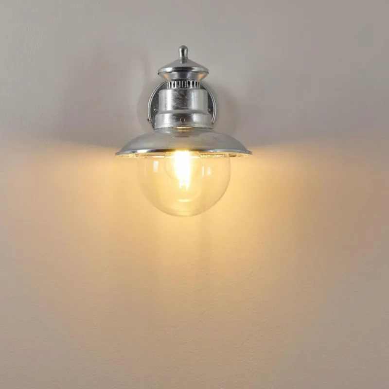 hofstein Applique murale d'extérieur Sipri Argenté, 1 lumière