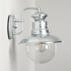 hofstein Applique murale d'extérieur Sipri Argenté, 1 lumière