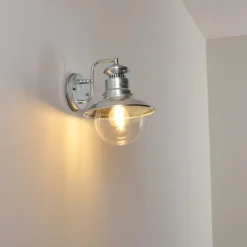 hofstein Applique murale d'extérieur Sipri Argenté, 1 lumière