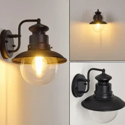 hofstein Applique murale d'extérieur Sipri Noir, 1 lumière