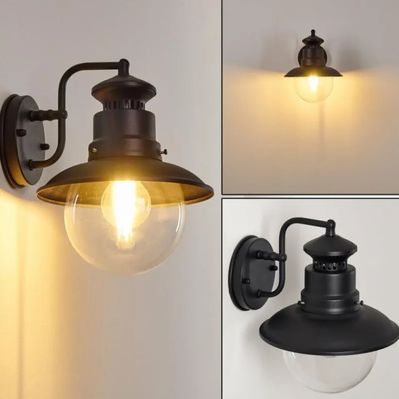 hofstein Applique murale d'extérieur Sipri Noir, 1 lumière