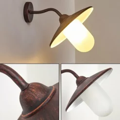 Luminaires Rustiques-hofstein Applique murale d'extérieur Surnu Brun, Rouille, 1 lumière