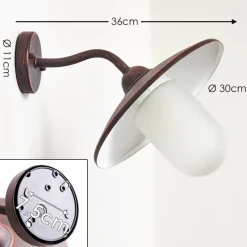 Luminaires Rustiques-hofstein Applique murale d'extérieur Surnu Brun, Rouille, 1 lumière