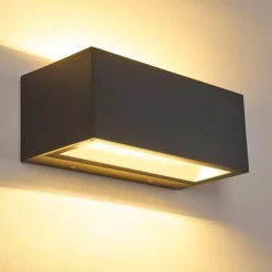 hofstein Applique murale d'extérieur Spidern LED Aluminium, 1 lumière