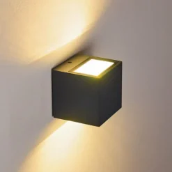 hofstein Applique murale d'extérieur Spidern LED Anthracite, 1 lumière