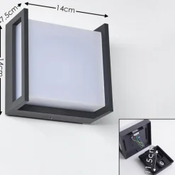 hofstein Applique murale d'extérieur Skove LED Anthracite, 1 lumière