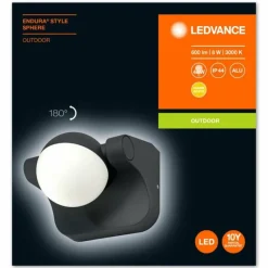 Luminaires Ledvance Applique murale d'extérieur LEDVANCE ENDURA Noir, 1 lumière
