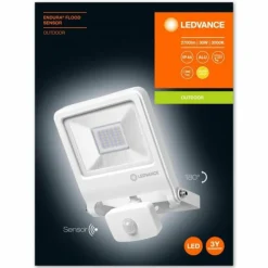 Luminaires Ledvance Applique murale d'extérieur LEDVANCE POLYBAR Blanc, 1 lumière, Détecteur de mouvement