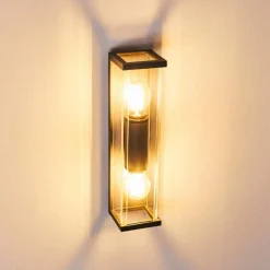 hofstein Applique murale d'extérieur Skeldegaard Anthracite, 2 lumières
