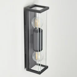 hofstein Applique murale d'extérieur Skeldegaard Anthracite, 2 lumières