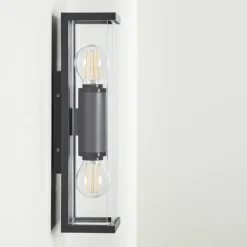 hofstein Applique murale d'extérieur Skeldegaard Anthracite, 2 lumières
