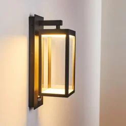 hofstein Applique murale d'extérieur Faroer LED Anthracite, 1 lumière, Détecteur de mouvement