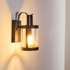 Lampes Vintages & Rétros-hofstein Applique murale d'extérieur Hojer Noir, 1 lumière