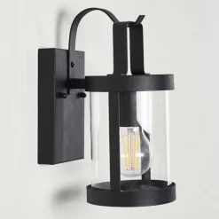 Lampes Vintages & Rétros-hofstein Applique murale d'extérieur Hojer Noir, 1 lumière