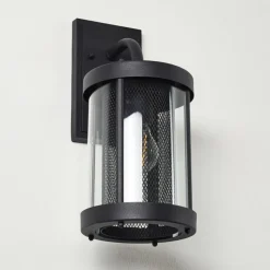 Lampes Vintages & Rétros-hofstein Applique murale d'extérieur Horuphav Noir, 1 lumière