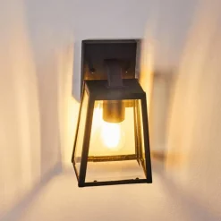 Lampes Vintages & Rétros-hofstein Applique murale d'extérieur Hjerpsted Noir, 1 lumière