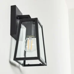 Lampes Vintages & Rétros-hofstein Applique murale d'extérieur Hjerpsted Noir, 1 lumière