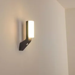 hofstein Applique murale d'extérieur Porus LED Anthracite, 1 lumière, Détecteur de mouvement