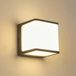 hofstein Applique murale d'extérieur Buckau LED Anthracite, Blanc, 1 lumière