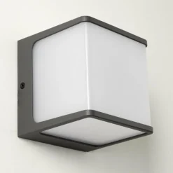 hofstein Applique murale d'extérieur Buckau LED Anthracite, Blanc, 1 lumière