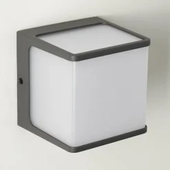 hofstein Applique murale d'extérieur Buckau LED Anthracite, Blanc, 1 lumière