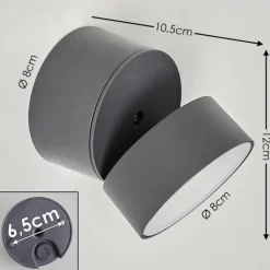 hofstein Applique murale d'extérieur Schelde LED Anthracite, 1 lumière