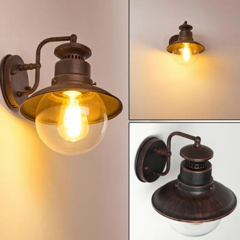 hofstein Applique murale d'extérieur Olsfors Rouille, Noir, 1 lumière