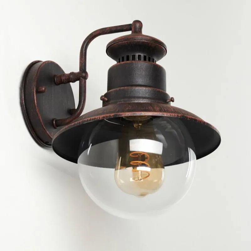 hofstein Applique murale d'extérieur Olsfors Rouille, Noir, 1 lumière