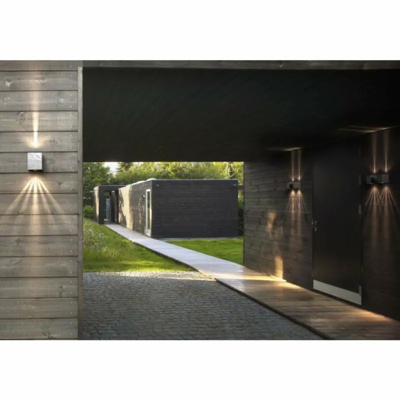 Luminaires Nordlux Applique murale d'extérieur Nordlux CANTO LED Argenté, 2 lumières