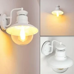 hofstein Applique murale d'extérieur Olsfors Blanc, 1 lumière