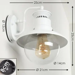 hofstein Applique murale d'extérieur Olsfors Blanc, 1 lumière