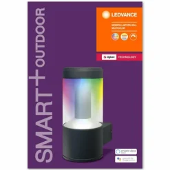 Luminaires Ledvance Applique murale d'extérieur LEDVANCE SMART+ Gris, 1 lumière, Changeur de couleurs