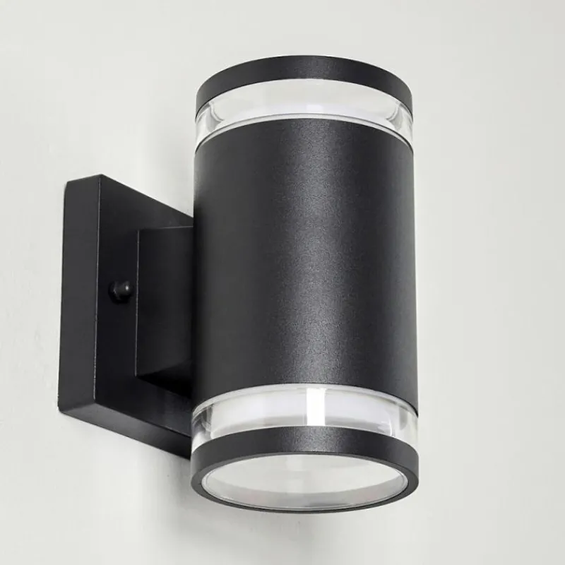 hofstein Applique murale d'extérieur Macoupin Noir, 2 lumières