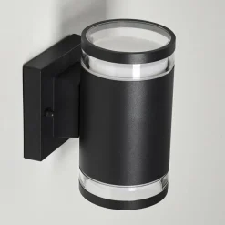 hofstein Applique murale d'extérieur Macoupin Noir, 2 lumières