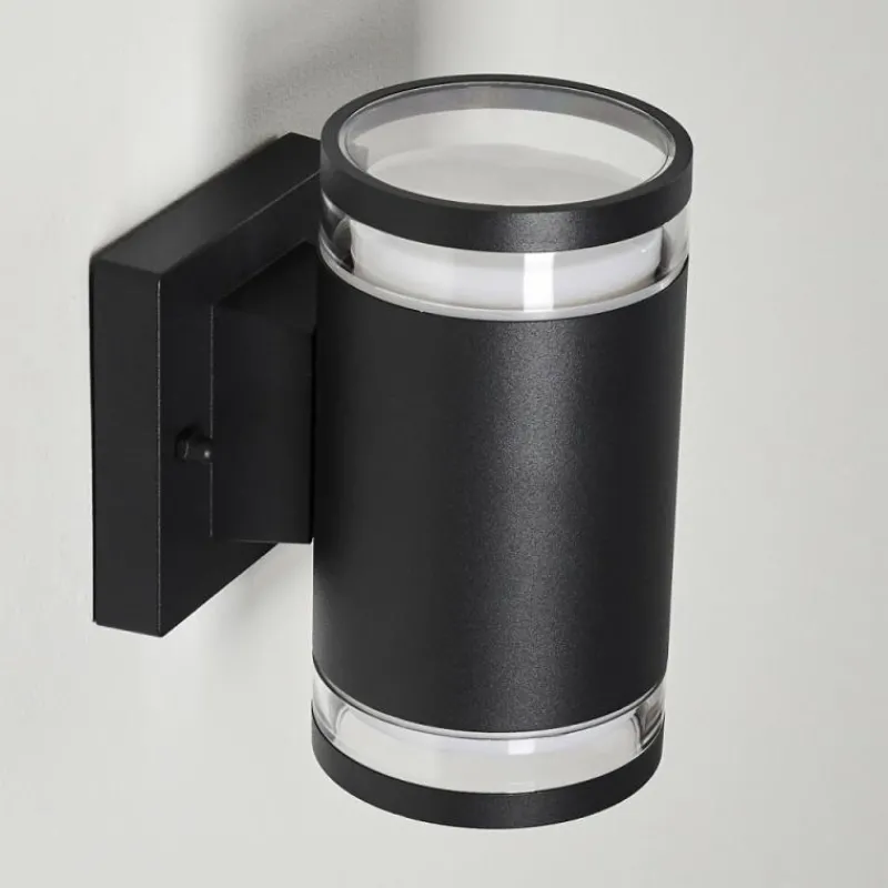 hofstein Applique murale d'extérieur Macoupin Noir, 2 lumières