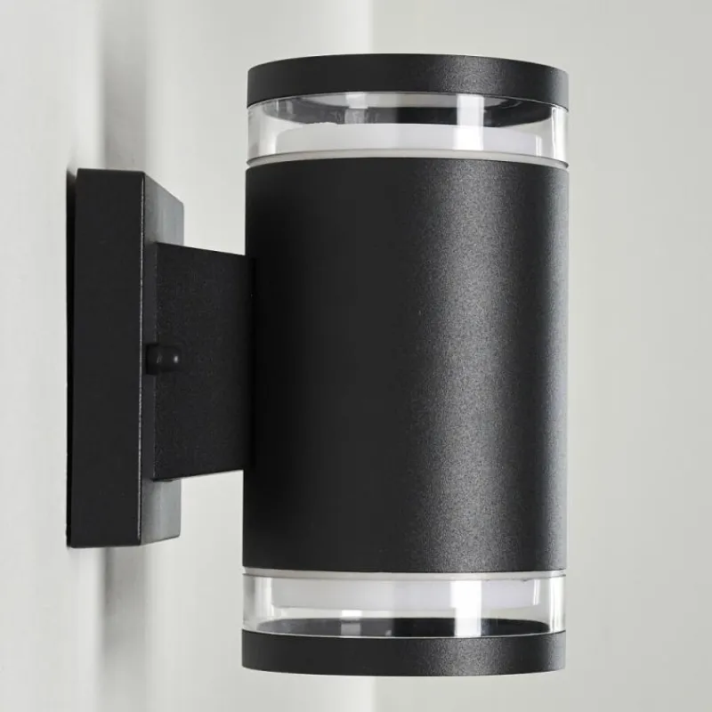 hofstein Applique murale d'extérieur Macoupin Noir, 2 lumières