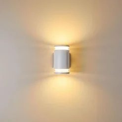 hofstein Applique murale d'extérieur Macoupin Blanc, 2 lumières