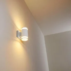 hofstein Applique murale d'extérieur Macoupin Blanc, 2 lumières