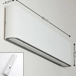 hofstein Applique murale d'extérieur Tinglev LED Blanc, 2 lumières