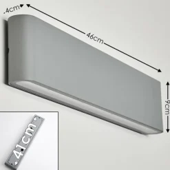 hofstein Applique murale d'extérieur Tinglev LED Gris, 2 lumières