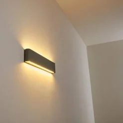 hofstein Applique murale d'extérieur Tinglev LED Gris, 2 lumières