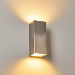 hofstein Applique murale d'extérieur Bogachiel LED Acier brossé, 1 lumière