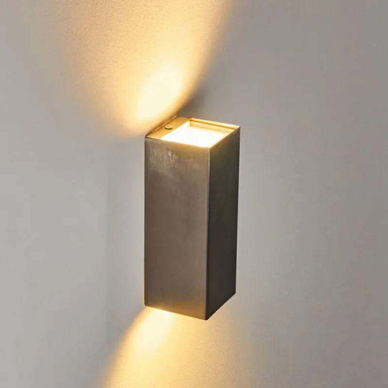 hofstein Applique murale d'extérieur Bogachiel LED Acier brossé, 1 lumière