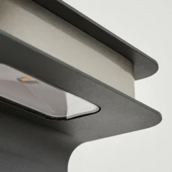 hofstein Applique murale d'extérieur Blanchard LED Nickel mat, Noir, 1 lumière