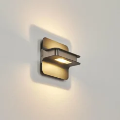 hofstein Applique murale d'extérieur Blanchard LED Nickel mat, Noir, 1 lumière