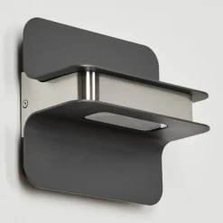 hofstein Applique murale d'extérieur Blanchard LED Nickel mat, Noir, 1 lumière