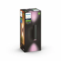 Luminaires Philips Applique murale d'extérieur Philips Hue Ambiance White & Color Appear LED Noir, 2 lumières, Changeur de couleurs