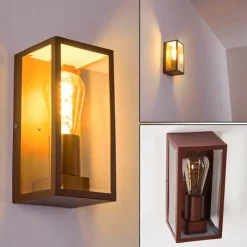 Lampes Vintages & Rétros-hofstein Applique murale d'extérieur Hakkas Brun, 1 lumière