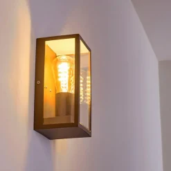 Lampes Vintages & Rétros-hofstein Applique murale d'extérieur Hakkas Brun, 1 lumière